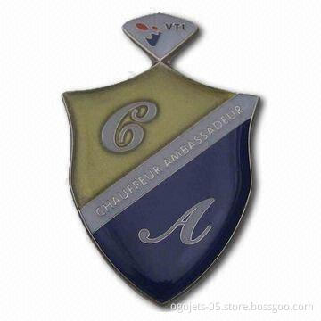 Sport Pins/Badges, Available in Different Types of Finishes, Customized Designs are Welcome